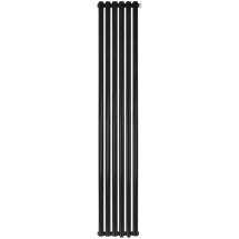 Стальной трубчатый радиатор STOUT TUBE ROUND нижнее правое подключение 6 секций R40 1-1750-6 RT RAL9005, STR40117506RTRAL9005 &mdash; 