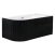 Ванна акриловая Azario LAGO BLANCO BLACK 1700х750х580 пристенная, правосторонняя, в комплекте с сифоном и металлической рамой, белый глянец/черный матовый (AZ-6724-1CRB 17075)
