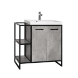 Тумба для комплекта Style Line ЛОФТ 60/80 Classic Бетон левая / правая — Тумба с раковиной Style Line лофт 60/80