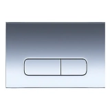 Кнопка смыва AZARIO FORTE двойная, прямоугольная, пластик, хром глянцевый (AZ-100-002F) &mdash; 