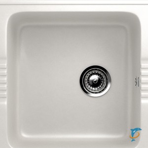 Односекционная мойка с отверстием под смеситель ULGRAN U-204 молочный  (U-204-341)