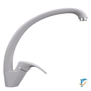 Смеситель для кухонной мойки Ulgran Quartz UQ-007 платина  (UQ-007-04)