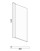 Шторка для ванны Azario MERRIT 800х1400, прозрачное стекло 6 мм, покрытие EASY CLEAN, цвет профиля серебро (AZ-NF6211-1 800)