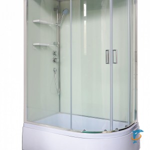 Душевая кабина Loranto NEO 120x80x(170+38) левая, с высоким поддоном 38см, цвет профиля серебро (CS-22012L)  (CS-22012L)