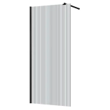 Душевая перегородка Azario Walk-in 1000х1950 рифленое стекло 8 мм, профиль черный матовый (AZ-251-100-MB-CRF) — Пристенный в угол, напольный. 80х80х196см