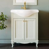 Тумба с раковиной ValenHouse Эллина 65 слоновая кость, фурнитура золото — 