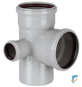 Крестовина канализационная Ф110/110/110/50/ 90* левая (Политек)  (1201103)