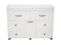 Тумба для комплекта Misty Дуэт 120 белая с 6 ящиками + Б/К — 