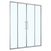 Душевая дверь Loranto 170x190 раздвижная, прозрачное стекло 6 мм, профиль серый матовый (CS-AB04GG-170) &mdash; 