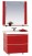 Мебель для ванной Misty Гранд Lux 80 подвесная с 2-мя ящиками бордовая Croco с зеркалом