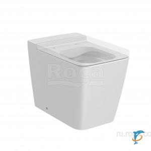 Чаша Roca Inspira Square напольная 560, BTW, Rimless, жемчужный 347537630 (347537630)