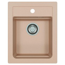 Мойка кухонная Alveus Granital Atrox 10 Terra-G22 400х500х195 с сифоном, бежевая — 
