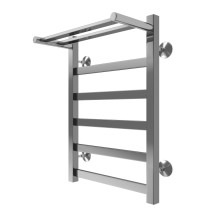 Полотенцесушитель водяной с полкой Terminus Ното П6 40х60, хром &mdash; Водяной полотенцесушитель «Европа» 902/1596 Terminus 36 перекладин