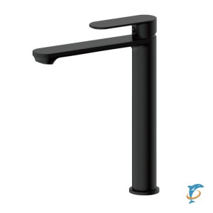 Смеситель для раковины HAIBA HB11590-7 высокий, латунь, черный  (HB11590-7)