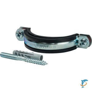 Stout Хомут для труб, комплект: хомут+шпилька шуруп +дюбель пластиковый 2 1/2"(75-80)  (SAC-0020-100212)