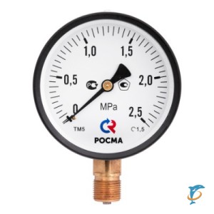 Манометр РОСМА с нижним подключением 1/4", 0-16 бар TM-310P.0216 (TM-310P.0216)