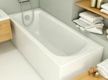 Акриловая ванна RELISAN Tamiza 120x70 — отдельно стоящая, акрил, нестандартная форма, угловая конструкция, объем 210 л, габариты: 160х105х44 см