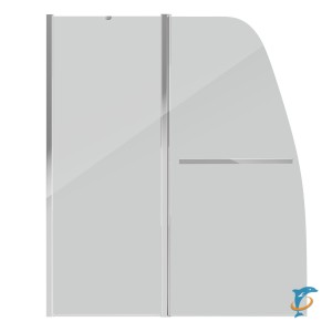 Шторка для ванны GR-100/2 (140*120) алюминиевый профиль, стекло прозрачное 6мм (GR-100/2)