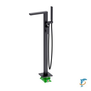 Смеситель напольный для ванны с душем Timo Selene 2210/03Y-CR черный  (2210/03Y-CR)