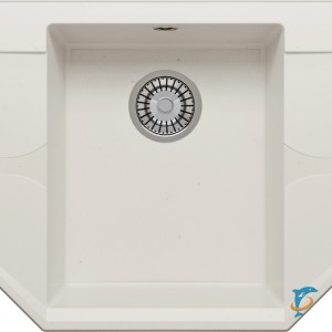 Мойка кухонная Polygran RIFF-800 Белый Хлопок  (679092)