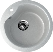 Круглая мойка с отверстием под смеситель ULGRAN U-102n серый — 