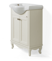 Тумба с раковиной ValenHouse Эллина 65 слоновая кость, фурнитура хром — 