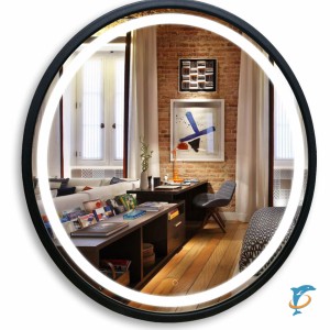 Зеркало AZARIO Манхэттен-лофт D770 рама пластик, c подсветкой и диммером, сенсор выкл (LED-00002428) (LED-00002428)