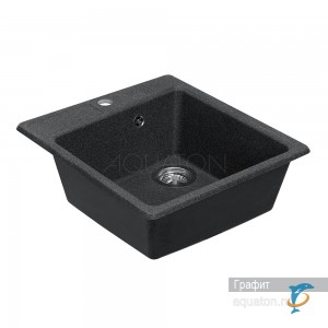 Мойка для кухни из литого мрамора Aquaton Парма квадратная графит 1A713032PM210  (1A713032PM210)