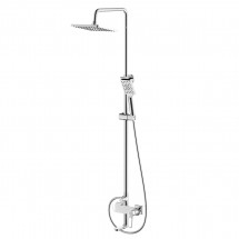 Смеситель Rossinka RS46-46 для ванны с регулируемой высотой штанги и лейкой &quot;Тропический дождь&quot; — 