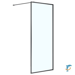Душевая перегородка AZARIO RICHMOND 6310 Walk-in 1400x2000 прозрачное стекло 6 мм, цвет профиля черный (AZ-NAG 6310 1400 BLACK)  (AZ-NAG 6310 1400 BLACK)