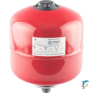 Stout Расширительный бак на отопление 5 л. (цвет красный)  (STH-0004-000005)