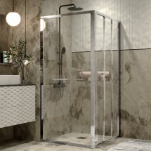 Душевое ограждение GROSSMAN Alba 90х90х190 квадрат, двери раздвижные — 