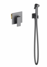 Смеситель скрытого монтажа с гигиеническим душем Timo Selene 2089/03SM черный — 