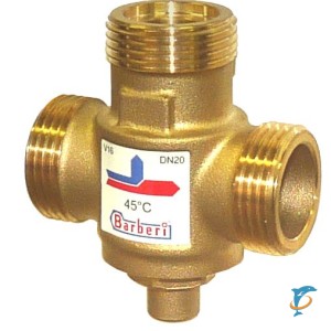 Термостатический смесительный клапан BARBERI для отопительных систем с твёрдотопливным теплогенератором V13M2500D1  (V13M2500D1)