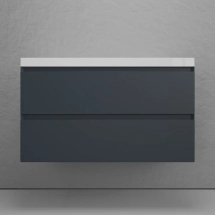 Тумба для комплекта подвесная Style Line Манхэттен 100 2 ящика PLUS, графит — Тумба с раковиной Style Line Монако 80 plus ориноко ЛС-00000635