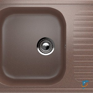 Односекционная реверсивная мойка ULGRAN U-202 терракот  (U-202-307)
