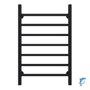 Полотенцесушитель водяной AZARIO ANCONA 500/800 квадрат, 7 секций, нижнее/диагональное подключение, 1/2", черный (AZ83915B)  (AZ83915B)