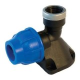 Отвод ПНД ф25х 3/4 с креплением к стене — Отвод ПНД ф25х 3/4 с креплением к стене