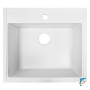 Кухонная мойка AZARIO Litos 570x505x200 искусственный мрамор, цвет Хлопок (CS00079702)  (CS00079702)