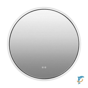 Зеркало с подсветкой Azario Ольга 700х700х70 АZ-LED013425, черный матовый (АZ-LED013425 )