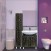 Мебель для ванной Misty Джулия 75 с зеркалом с полочкой прямая краколет черная