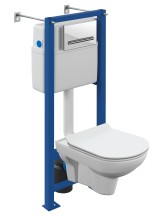 Комплект Cersanit CARINA XL CO DPL EO slim инсталляция VECTOR кнопка BLICK пластик /хром матовый — 