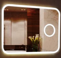 Зеркало Misty СТАЙЛ B135 1200х800 с увеличительным зеркалом, часами — 