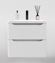 Тумба для комплекта Style Line Марелла 60 подвесная, белая, антискрейтч матовый — 