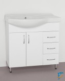 Мебель для ванной Style Line Эко Стандарт 25 (3 ящ.) 80 (раковина умывальник Коралл 82, правая) &mdash; 