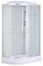 Душевая кабина Loranto 120х80х215 поддон 20 см, белый кирпичный узор, стекло 4 мм, профиль хром (CS-66120-20R FW 120) &mdash; 