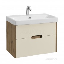 Тумба с раковиной Aquaton Оливия 70 бежевый, дуб велл — 