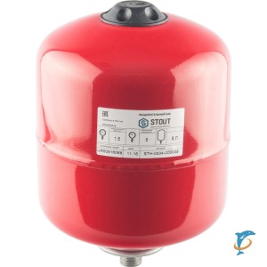 Stout Расширительный бак на отопление 8 л. (цвет красный  (STH-0004-000008)