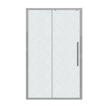 Душевая дверь в нишу GROSSMAN Cosmo 130х195 хром, стекло шиншилла — 