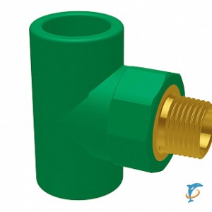 Полипропиленовый тройник Baenninger с наружной резьбой 32 мм х Rp 1'' PP-R G8133g (5R41087611)